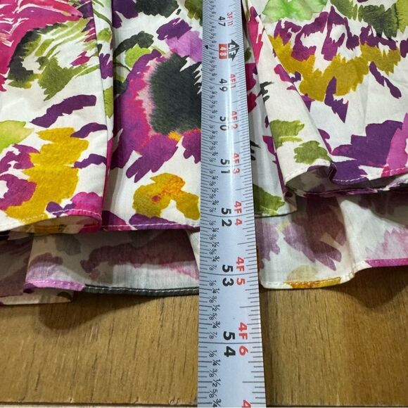 Misa Mahika Maxi Dress XS Floral Multicolor One Shoulder Adjustable Waist Tie - Picture 9 of 11